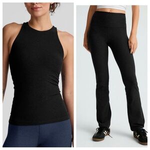 Beyond Yoga Soacedye High Waisted Practice Pocket Bootcut Pants + Refocus Tank
